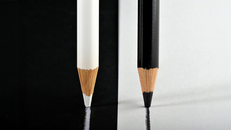 Schwarz und weiss, Gegensätze